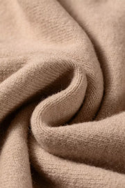 Ribbed Trim Mock Neck Short Sleeve Sweater, alternate angle