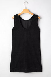 Corduroy Patch Pocket Sleeveless Mini Dress, product detail