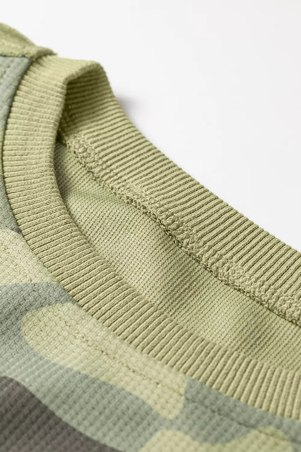 Camouflage Waffle Knit Oversized Sweatshirt, view 14
