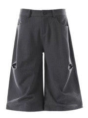 Men's Wide Leg Capris in Black, product detail