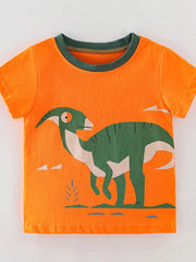 Whimsical Dinosaur Print Toddler Tee