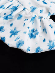 Charming Floral Ruffle Hem Tank