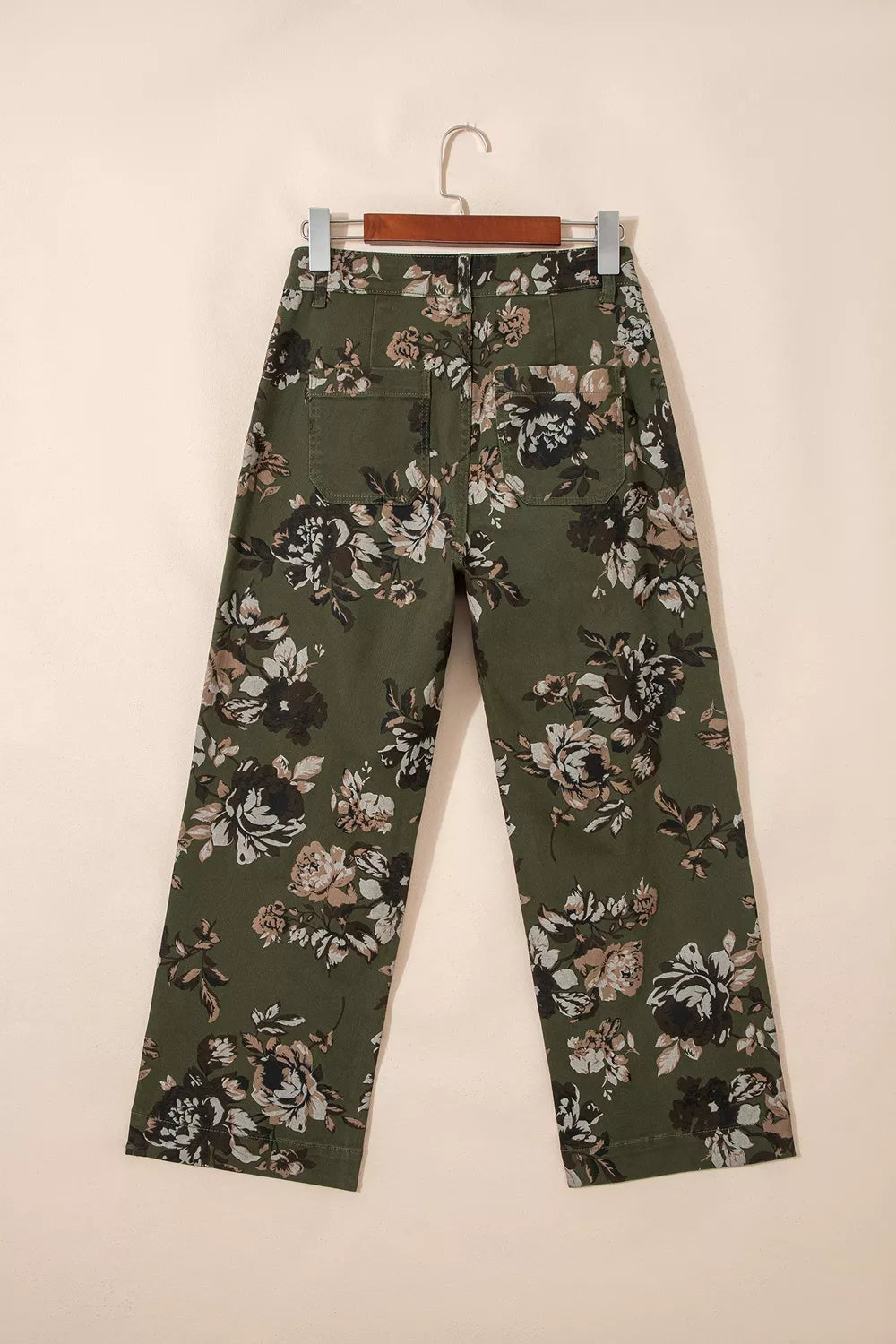 Vintage Floral Print High Waist Wide Leg Jeans, view 11