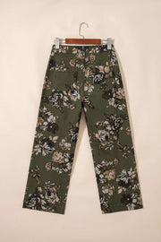 Vintage Floral Print High Waist Wide Leg Jeans, view 11
