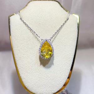 1 Carat Sterling Silver Moissanite Pendant Necklace, front view
