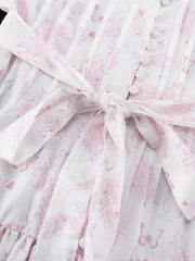 Charming Floral Tiered Ruffle Dress
