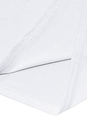 White cotton t-shirt detail showing stitching and fabric texture.