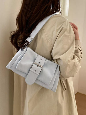 Buckle Detail Crossbody Bag in Blue, product detail