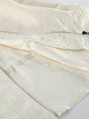 Jacquard Bomber Jacket With Drawstring Waist option 9