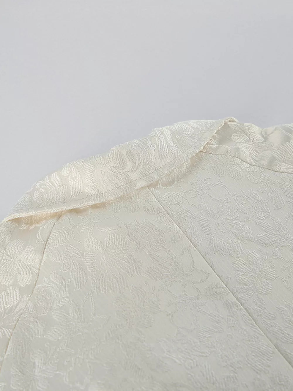 Jacquard Bomber Jacket With Drawstring Waist in Apricot, view 13