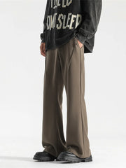 Relaxed fit wide-leg sweatpants in coffee with a casual, comfortable style.