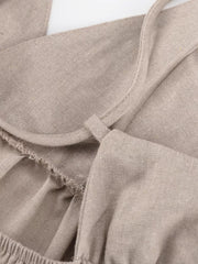 Crisscross Backless Mini Dress With Tied Detail