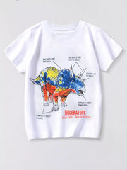 Triceratops Graphic Tee For Little Explorers