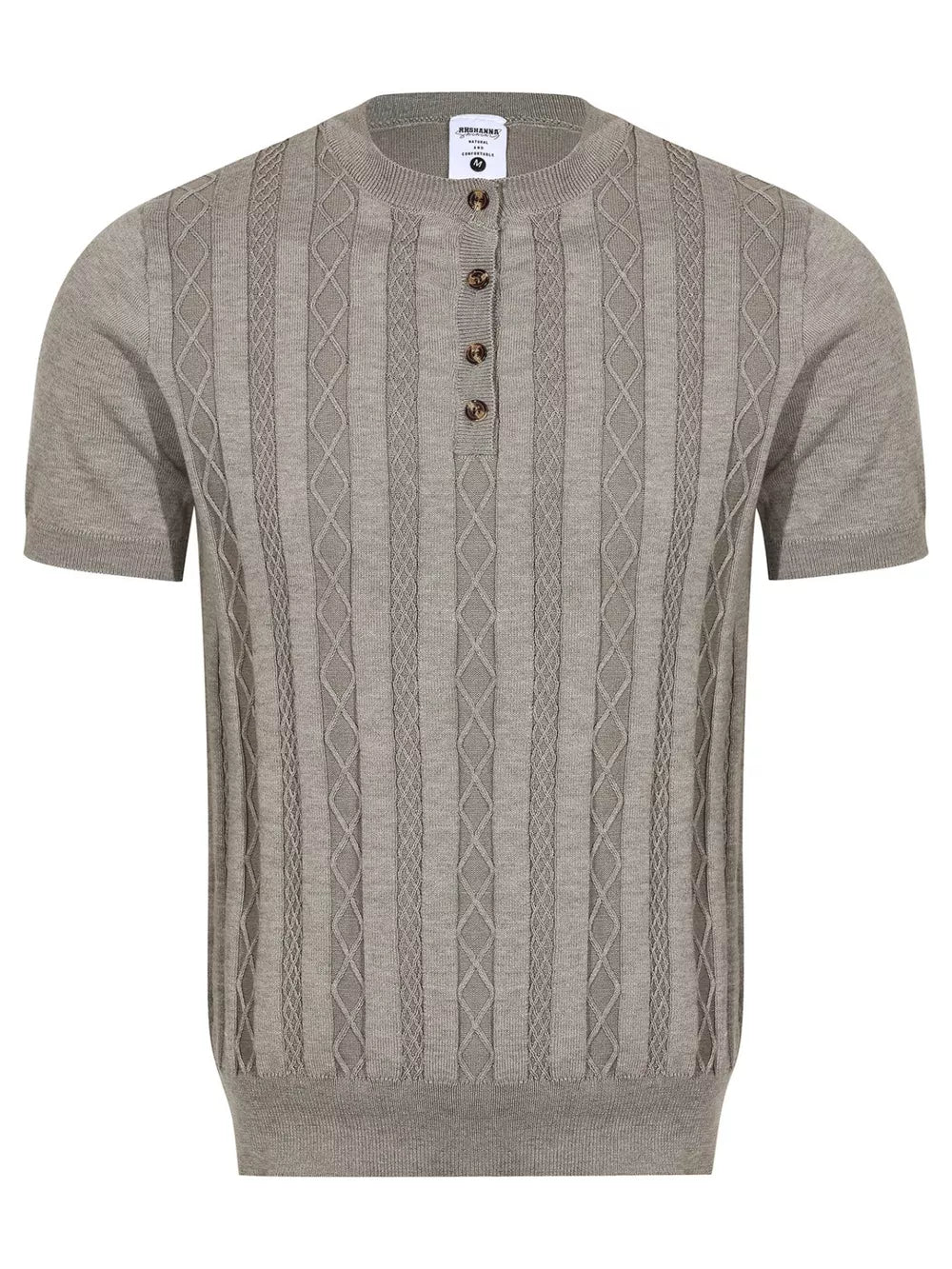 Men's Cable Knit Short Sleeve Top, editorial view
