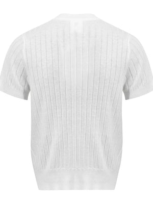 Men's Short Sleeve Ribbed Henley Top in Apricot, close-up detail