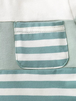 Children's Striped T-shirt And Shorts Set, model styling view