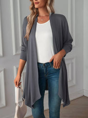 Black cardigan with stretch and long sleeve