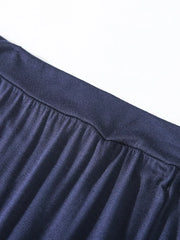 A-line Slit Maxi Skirt in Light Gray, fit detail