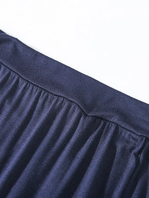 A-line Slit Maxi Skirt in Light Gray, fit detail