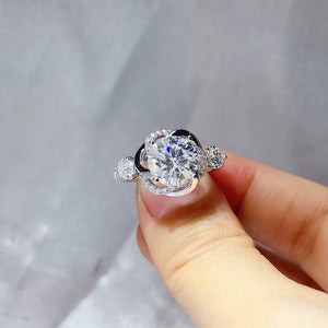 3 Carat 925 Sterling Silver Ring in Silver, model styling view
