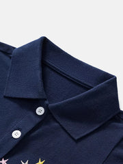 Whimsical Unicorn Embroidered Polo For Kids