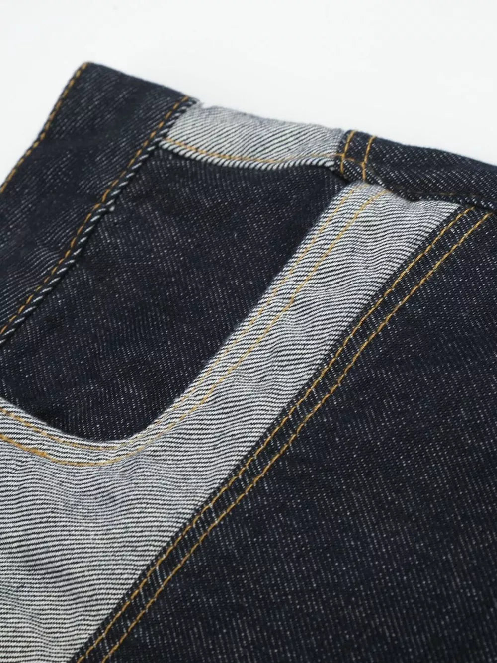 Men's Button Fly Denim Capris, fabric detail