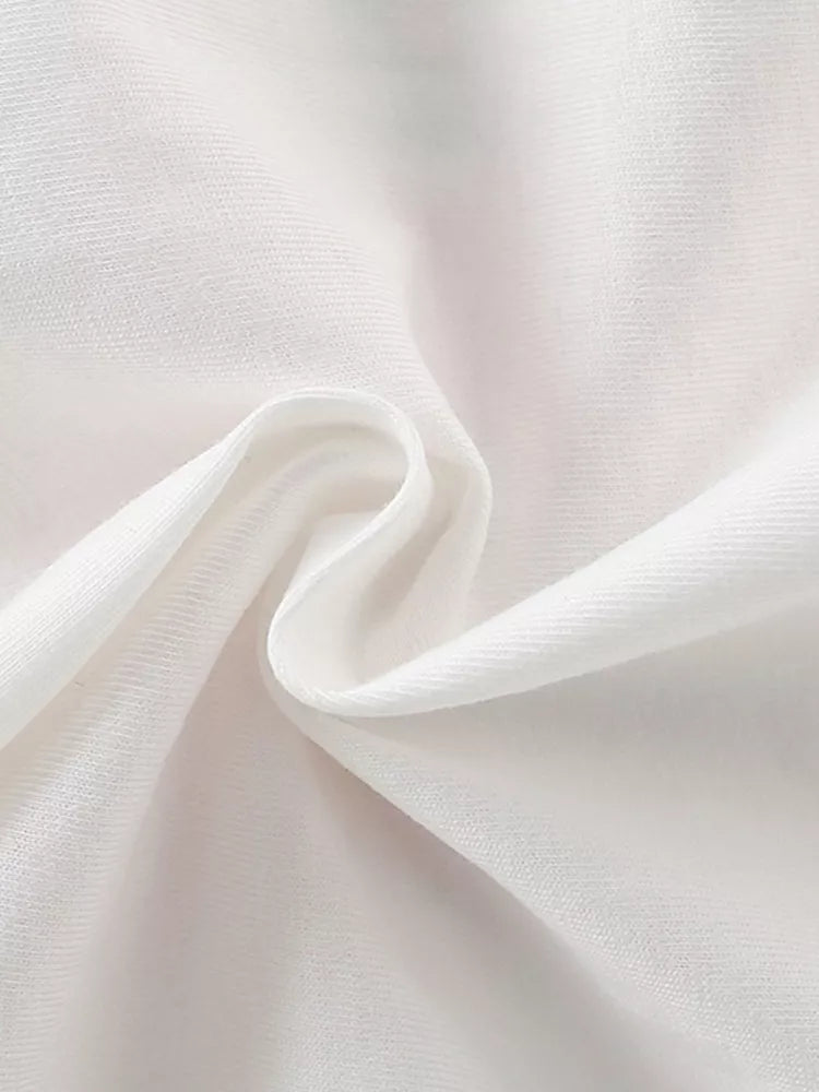 White cotton toddler t-shirt fabric detail