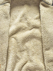Men's black zip-up hoodie with plush fleece lining detail