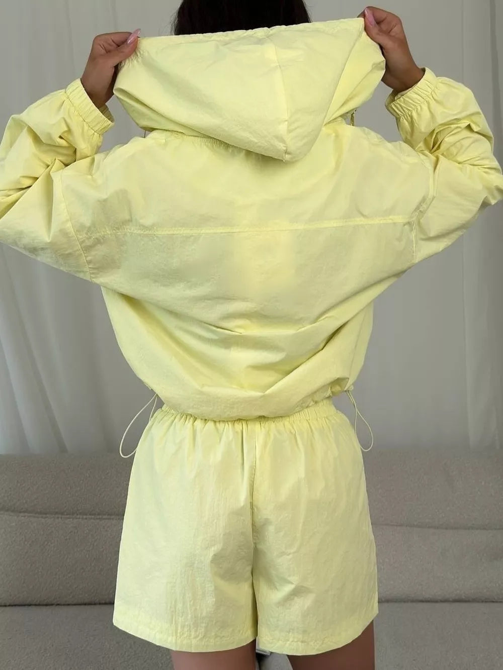 Lightweight Hooded Jacket And Shorts Set, view 15