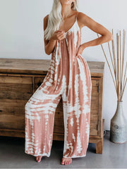 Vibrant Tie-dye Wide-leg Romper