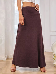 Flowy Maxi Skirt With Wide Waistband, view 11