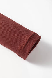 Gathered Bust Square Neck Ribbed Long Sleeve Top, fit detail