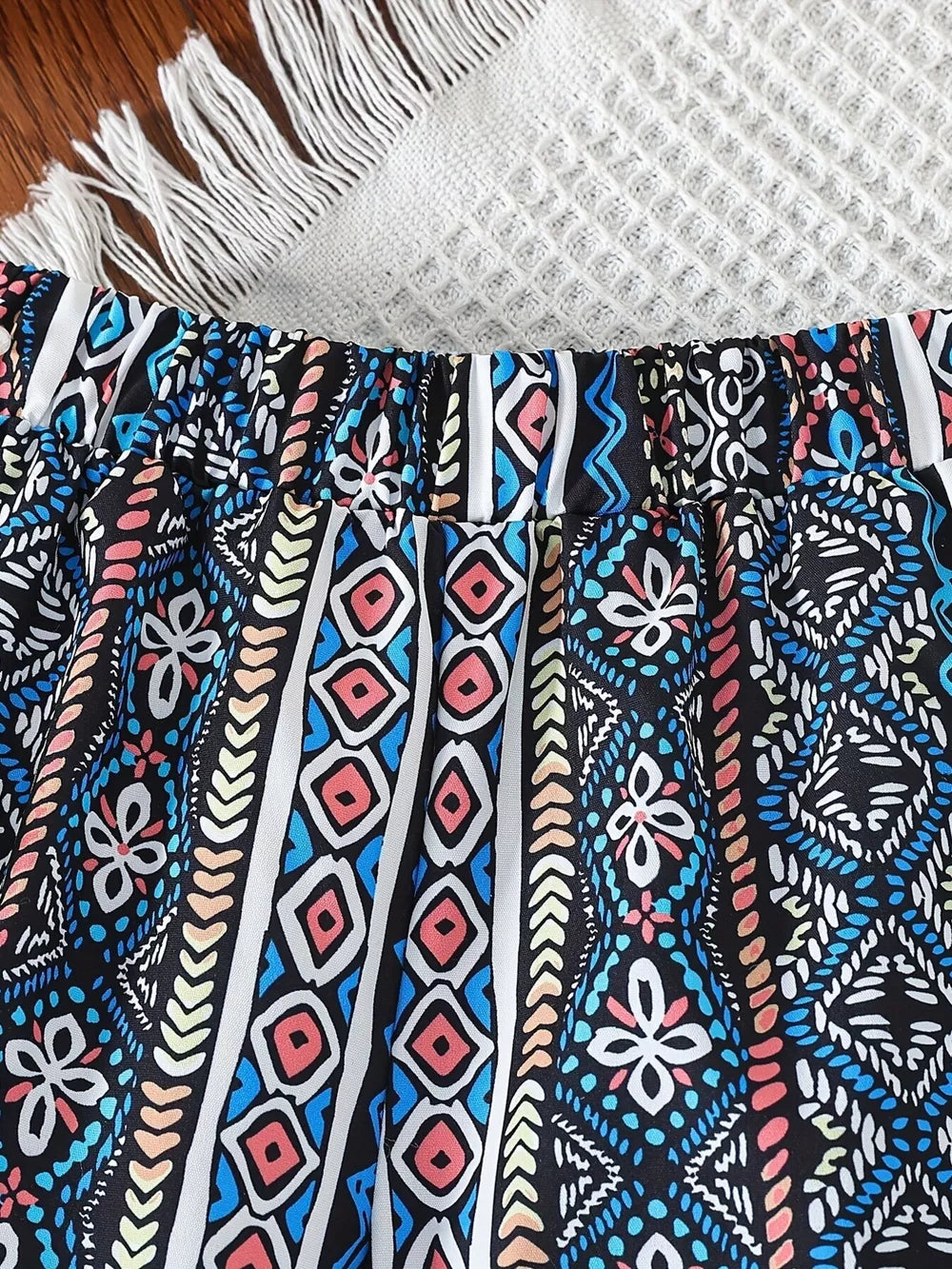 Children's Tassel Tank And Pants Set, model styling view
