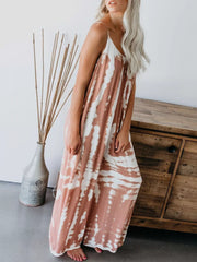 Vibrant Tie-dye Wide-leg Romper