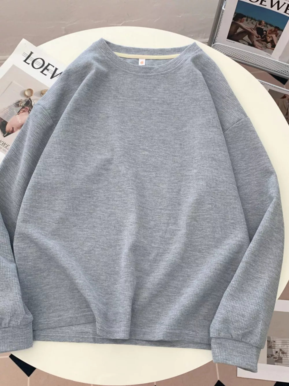 Crew Neck Long Sleeve Sweatshirt, editorial view