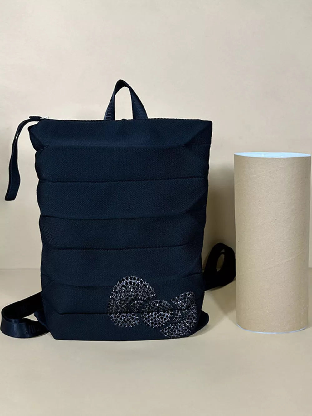 Bow Knit Medium Backpack Bag, side view