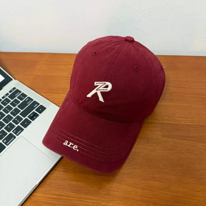Letter Embroidered Baseball Cap, model styling view