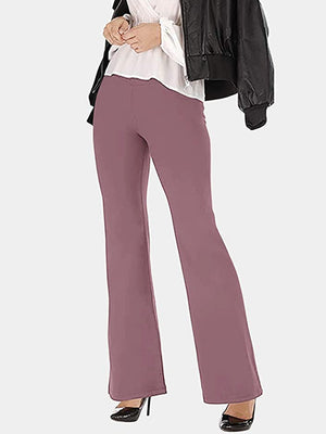 V-waist flare leggings in Lilac with a V-shaped waistband.