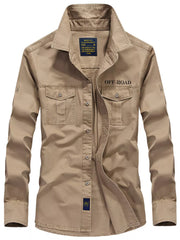 Men S Plus Size Button Up Long Sleeve in Rice White, close-up detail