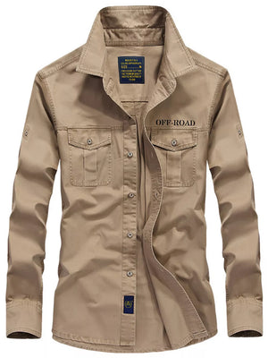 Men S Plus Size Button Up Long Sleeve in Rice White, close-up detail