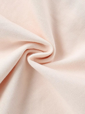 Light pink cotton t-shirt fabric detail