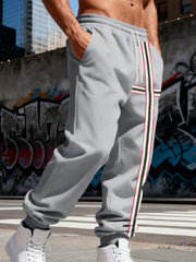 Men's Striped Casual Joggers, view 13