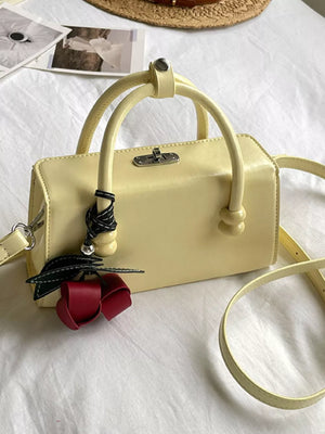 Top Handle Crossbody Bag in Pink, view 12