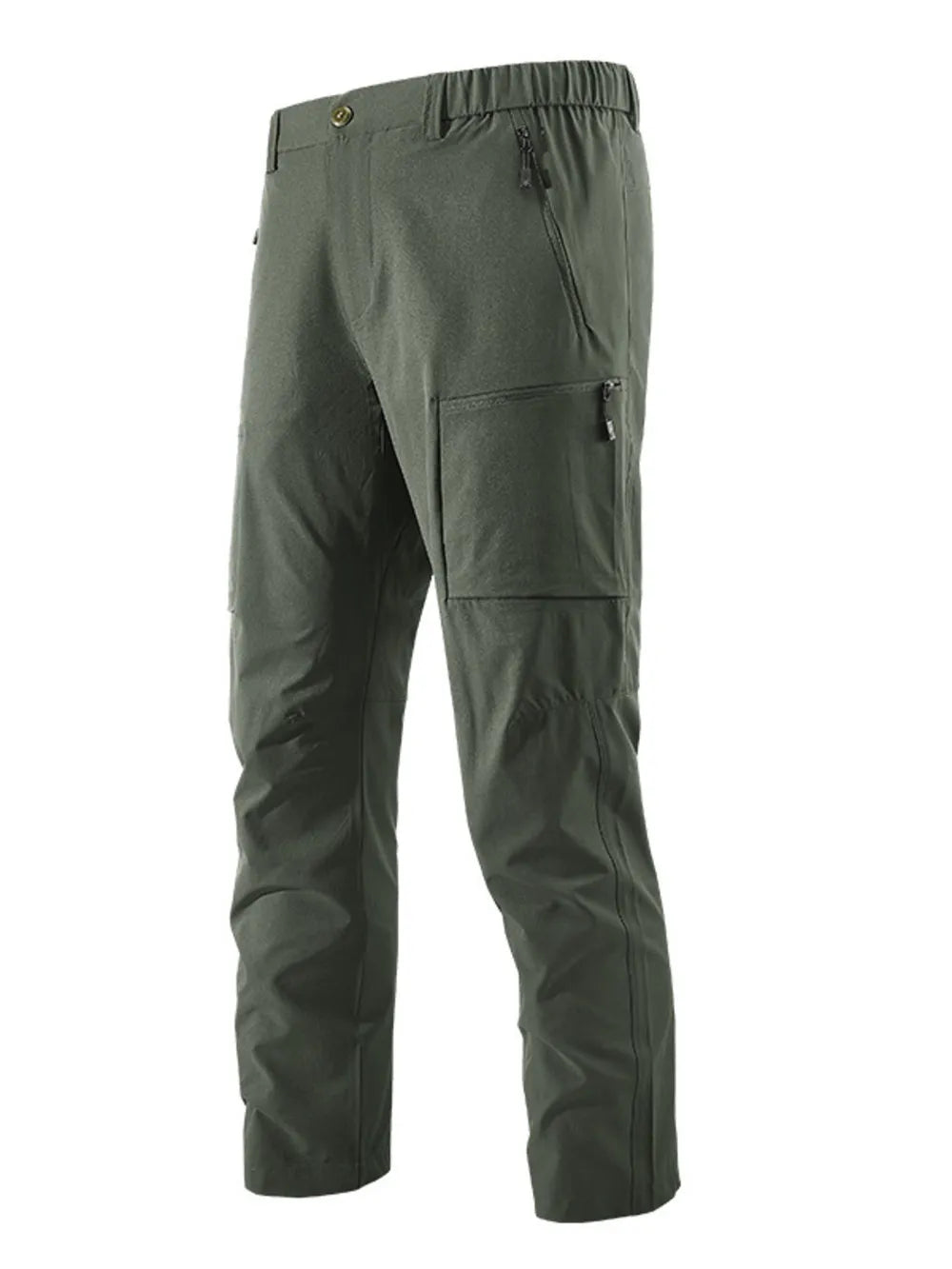 Men's Plus Size Outdoor Cargo Pants in Khaki, front view