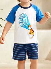 Roaring Tiger Graphic Set For Toddlers