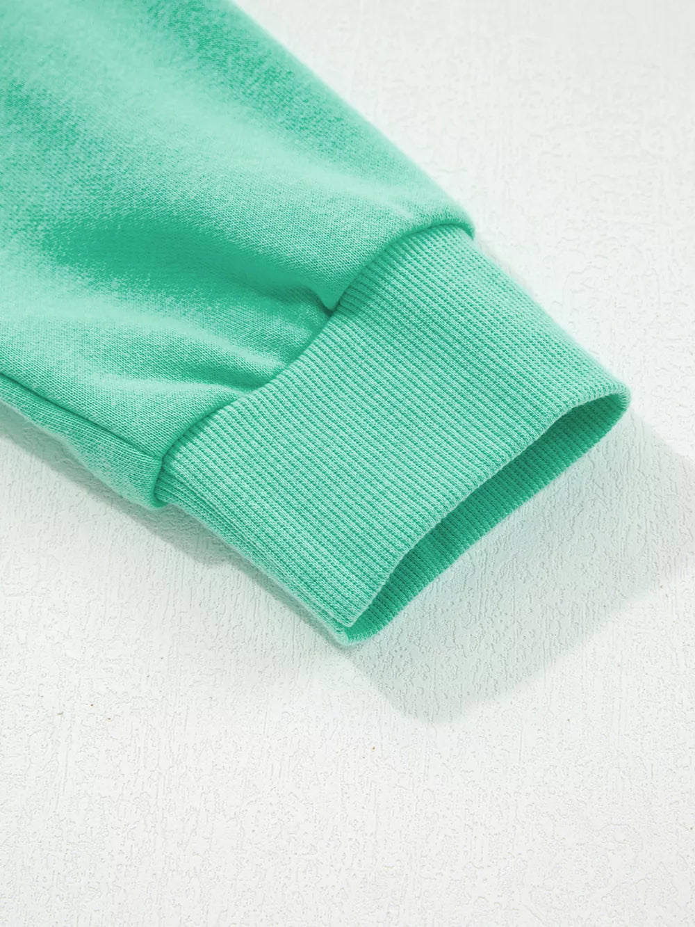 Turquoise relaxed sweatshirt with crew neck