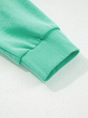 Turquoise relaxed sweatshirt with crew neck
