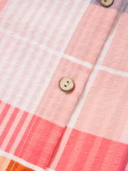 Oversized Check Tunic Shirt in Sherbet, product detail