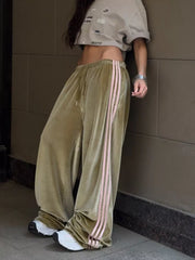 Velvet Wide-leg Pants, product detail