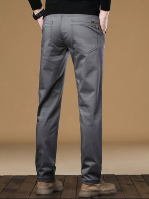 Men's Stretch Fit Casual Pants in Dark Gray, view 11